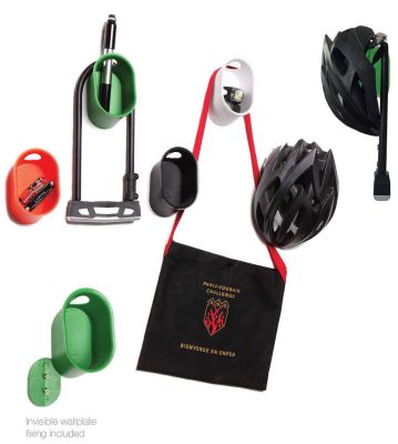 Крепеж на стену для шлема и мелочей Cycloc Loop Red LPORN