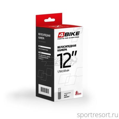 Велокамера 4Bike 12x1.75-2.1 (47/62-203) A/V