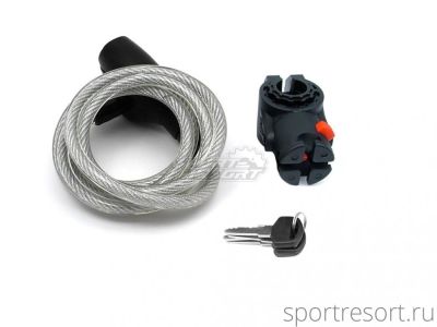 Велозамок Author 8х1500 мм с ключами (серебристый) 8-17060151