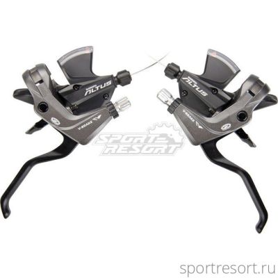 Ручки Dual Control Shimano Altus ST-M370 (3х9ск, черные)