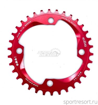 Звезда a2z Narrow-Wide BCD104 34T Red