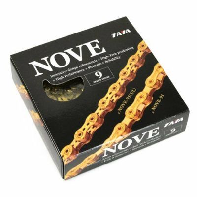 Цепь Taya NOVE-91 (9ск,116зв) Ti-Gold