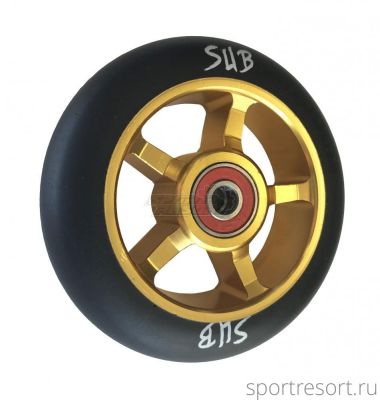 Колесо для трюкового самоката SUB ABEC9 100 мм алюминий золотистое