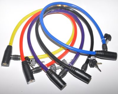 Велозамок Ventura 12х600 мм с ключом (различные цвета) 230080