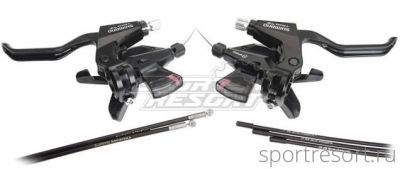 Ручки Dual Control Shimano ST-M310 (3х8ск, под 3 пальца, черные)