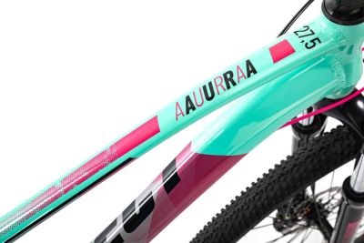 Велосипед Aspect Aura 27.5" (2021) 18" мятно-розовый Aura-27.5-2021-18" green/pink