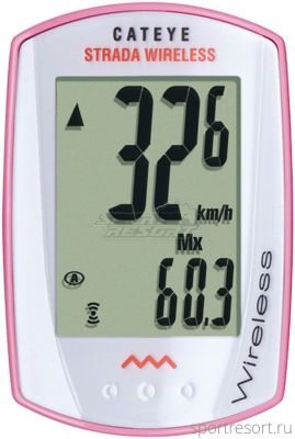 Велокомпьютер CatEye CC-RD300W Strada Pink/White CE1602112