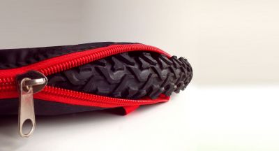 Сумка-чехол для колеса Veloangar №5 Черный с зелеными элементами Veloangar №5