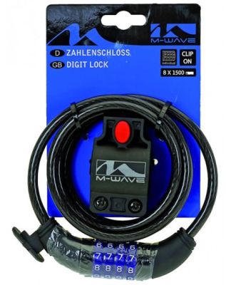 Велозамок M-Wave 8х1500 мм кодовый 5-230170