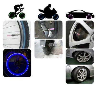 Ниппельный колпачок Led Wheel Light Blue (пара)