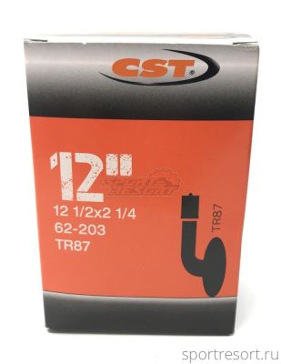 Велокамера CST 12x2.0 A/V (гнутый ниппель)