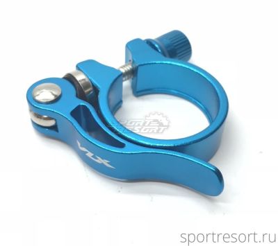 Хомут подседельный VLX-CL01 QR 31.8mm синий