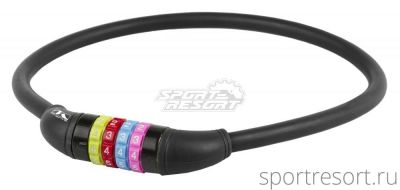 Велозамок M-Wave 12х650 мм кодовый (черный) 5-231050