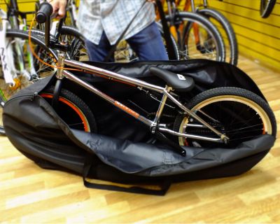 Чехол для велосипеда Veloangar №15 (для детских) Синий с зелеными элементами Veloangar №15