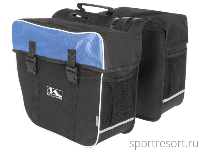 Велосумка на багажник M-Wave Amsterdam Double 30L Black/Blue 5-122804