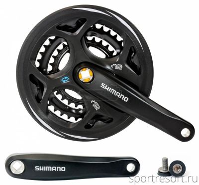 Система Shimano Altus FC-M311 7/8ск (Квадрат, 42/32/22T, 175mm, черная, защита)