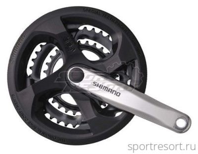 Система Shimano Tourney FC-M131 7/8ск (Квадрат, 42/34/24T, 170mm, серебро)