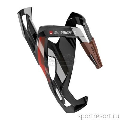 Флягодержатель Elite Custom Race Plus (черный, красный рисунок) EL0140642