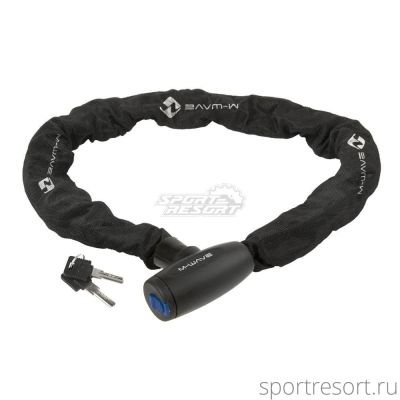 Велозамок цепь M-Wave 10x1100 мм (ключ) black 5-230313