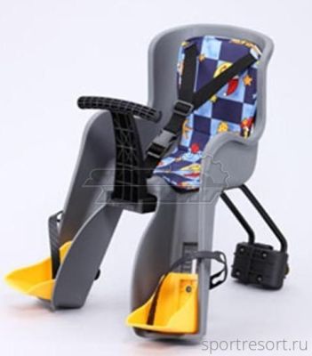 Детское велокресло GH-908E (серое) 6-908