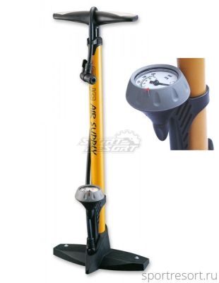 Насос напольный Giyo GF-55P Steel Floor Pump желтый GF55P