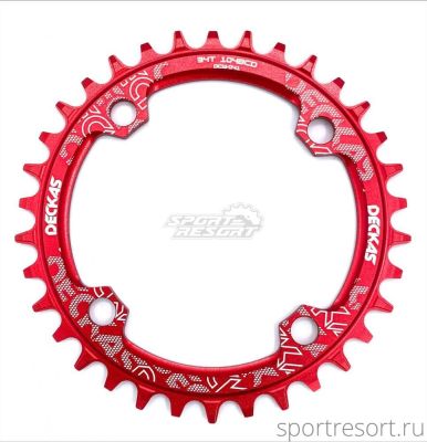 Звезда Deckas Narrow-Wide BCD104 34T Red