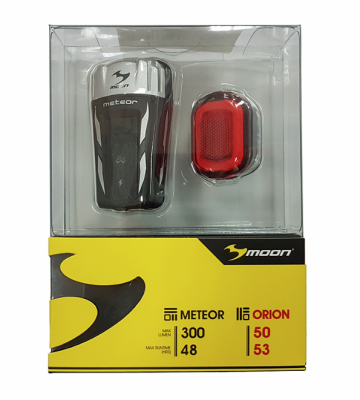 Комплект фонарей Moon Meteor/Orion (400lm/80lm) WP_Meteor300_Orion_SET