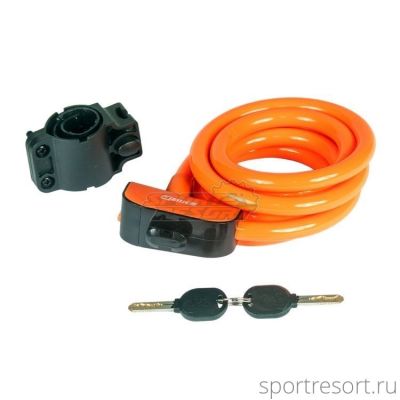 Велозамок 4Bike 515 12х1800 мм (ключ) оранжевый ARV-515-ORG-1800