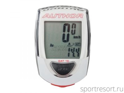 Велокомпьютер Author CAT10 white 8-13111062