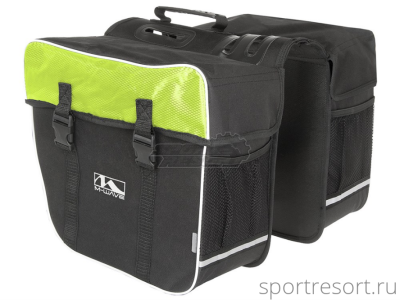 Велосумка на багажник M-Wave Amsterdam Double 30L Black/Green 5-122805