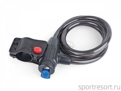 Велозамок Author 12х1200 мм с ключами (черный) 8-17060320
