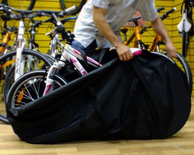 Чехол для велосипеда Veloangar №15 (для детских) Синий с зелеными элементами Veloangar №15