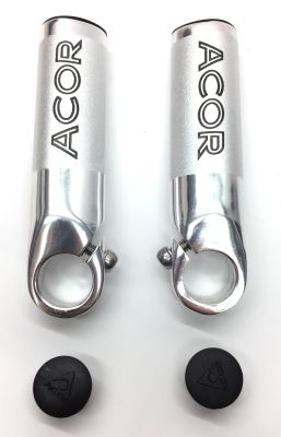Рога на руль Acor ABZ-2101 Slipless Knurled (120 мм) серебристые