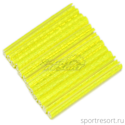 Светоотражатели на спицы Spoke Reflector Set (12шт) желтые likai-3