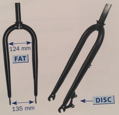 Вилка M-Wave Fat Bike Steel Fork 26" (OLD 135mm)