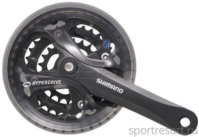 Система Shimano Acera FC-M361 7/8ск (Квадрат, 42/32/22T, 170mm, черная, защита)