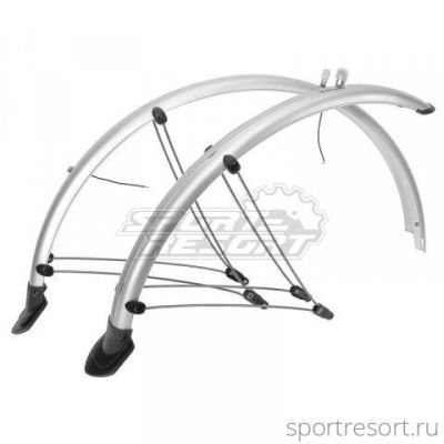 Крылья HORST Full Size Mudguard Set 26-27,5" х 60 mm серебристые 00-180311