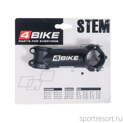 Вынос 4Bike TDS-D507A (1-1/8", 31.8, 100mm, 7°)