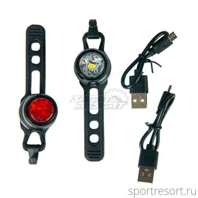 Комплект фонарей Briviga USB Bike Light Set EBSL-015F / EBSL-015R (10 lm) EBSL-015R