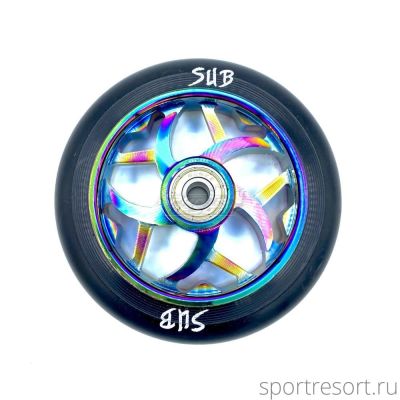 Колесо для трюкового самоката SUB ABEC9 110 мм алюминий oil slick