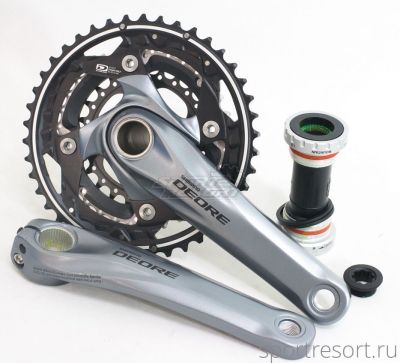Система Shimano Deore FC-M610 10ск (42/32/24T, 175mm, серебро)