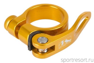 Хомут M-Wave Seat Clamp QR 34.9mm Gold
