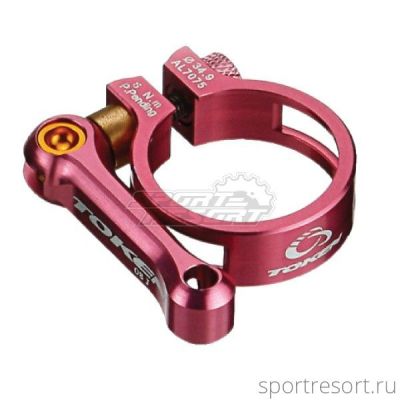 Хомут Token TK1663 QR 31.8mm розовый