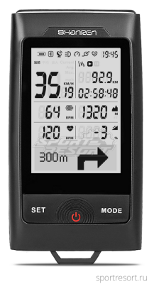 Велокомпьютер Shanren Discovery Pro Smart GPS Bike Computer + фара 260LM SR-BLC30