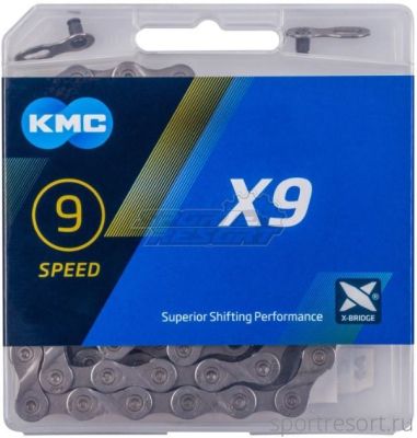 Цепь KMC X-9 (9ск,114зв) Gray