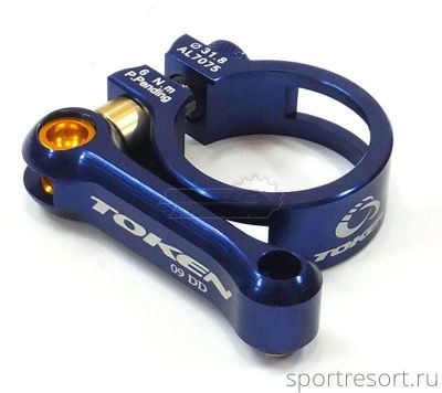 Хомут Token TK1663 QR 31.8mm синий