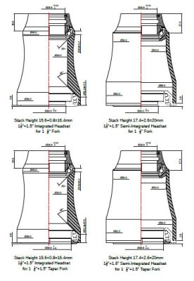 Рулевая колонка Token TK070 HEGGSET (4 in 1) Blue