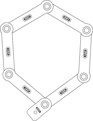 Велозамок ABUS uGrip Bordo 5700/80 red core 771118