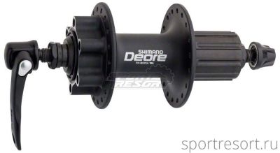 Втулка задняя Shimano Deore FH-M525 (32H, черная) лого Deore