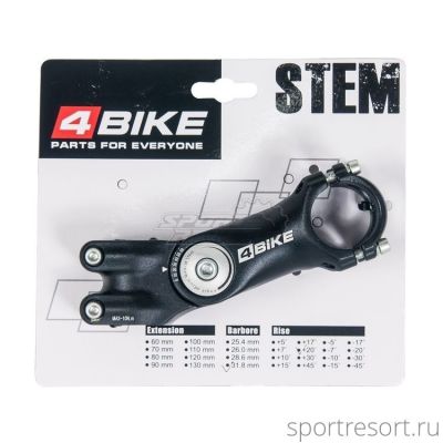 Вынос регулируемый 4Bike TDS-D299N (1-1/8", 31.8, 105mm, +60°)